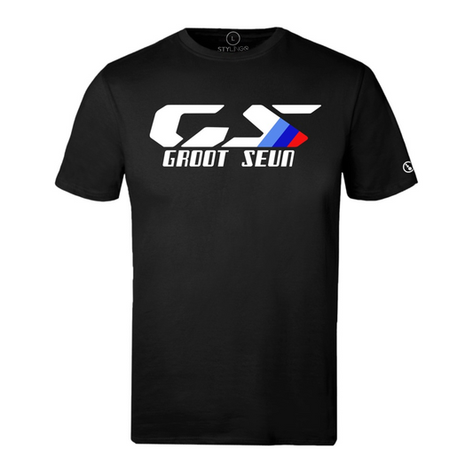 Biker T-Shirt - Mens - Short Sleeve - Groot Seun - Black