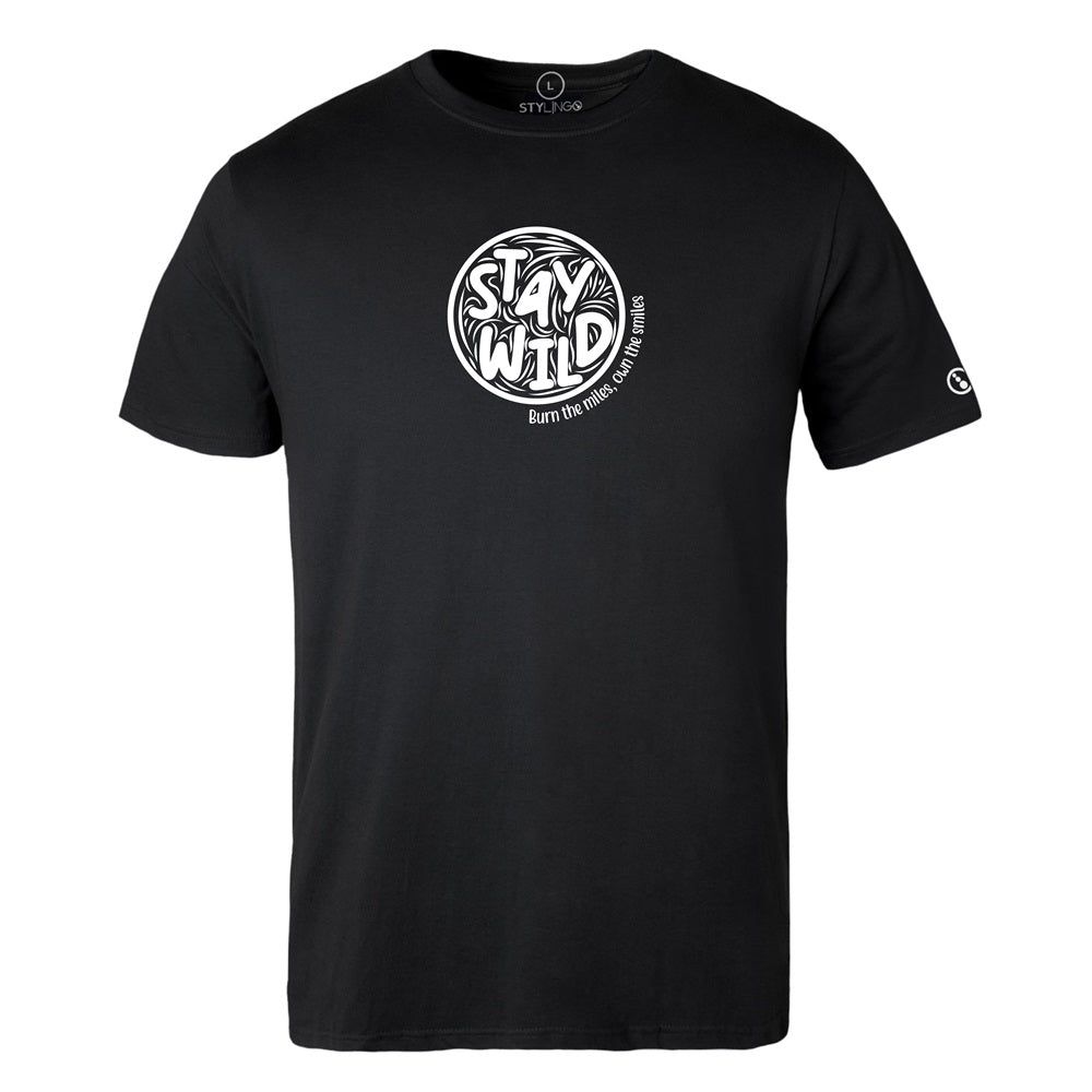 Men's T-Shirt - Short Sleeve - Stay Wild - Black
