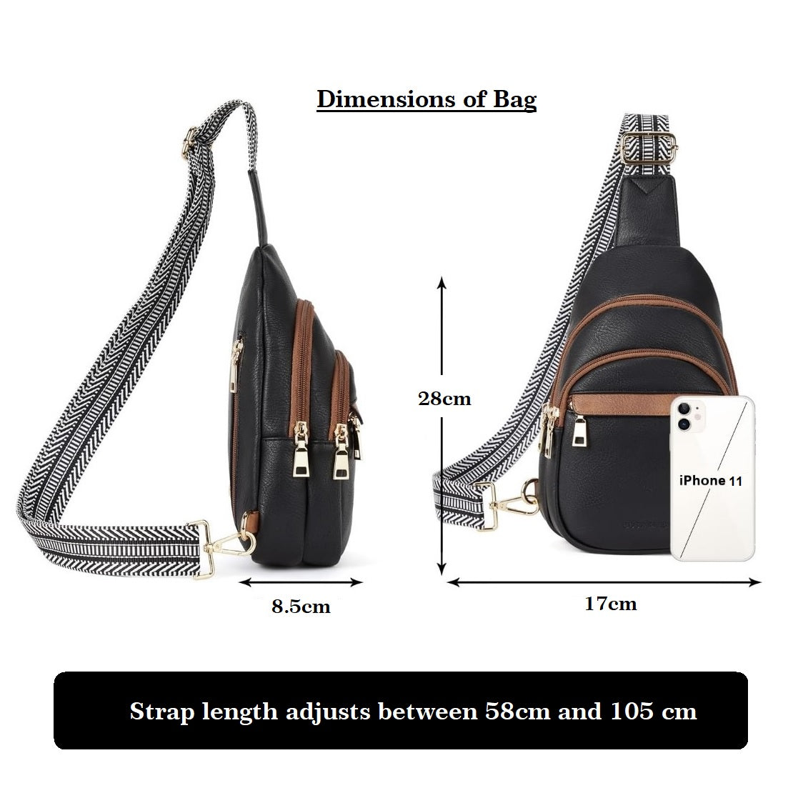 Sling Bag - Crossbody - Blake - Raven