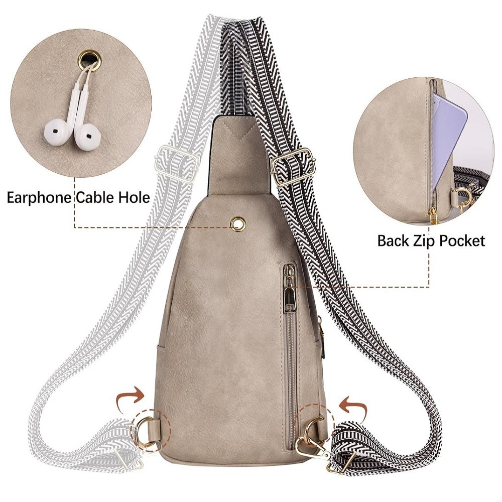 Sling Bag - Crossbody - Blake - Taupe - Choc