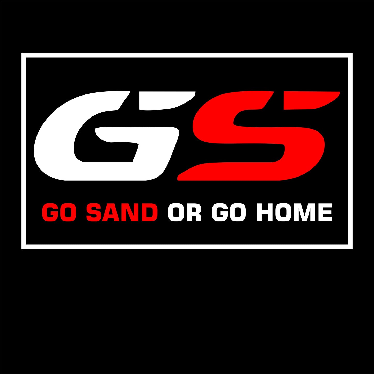 Biker T-Shirt - Mens - Short Sleeve - GS - Go Sand or Go Home - Black