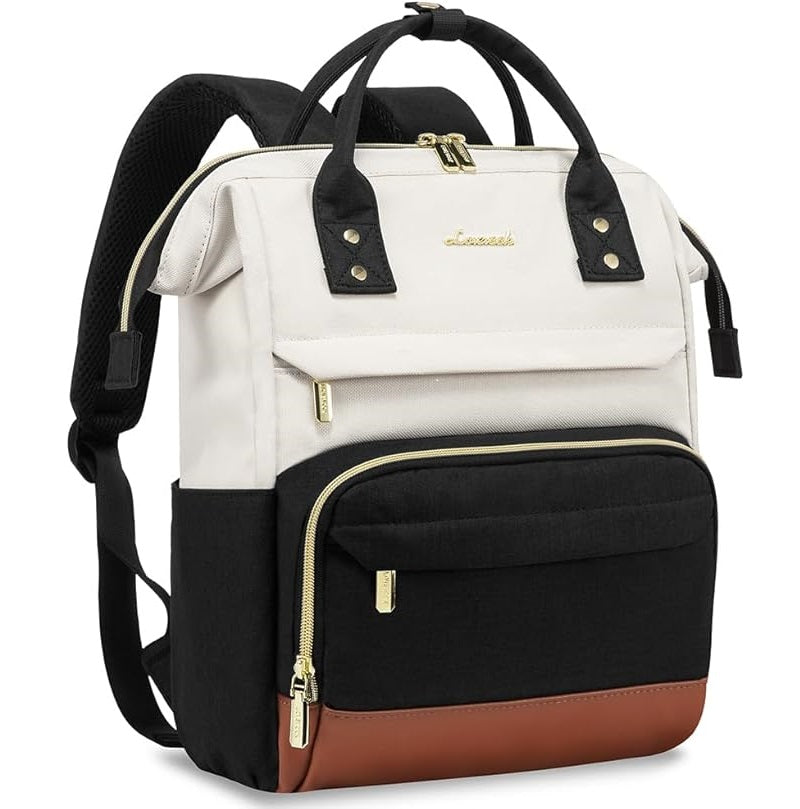 Laptop Backpack - 15.6 inch - Groover - Black & Cream