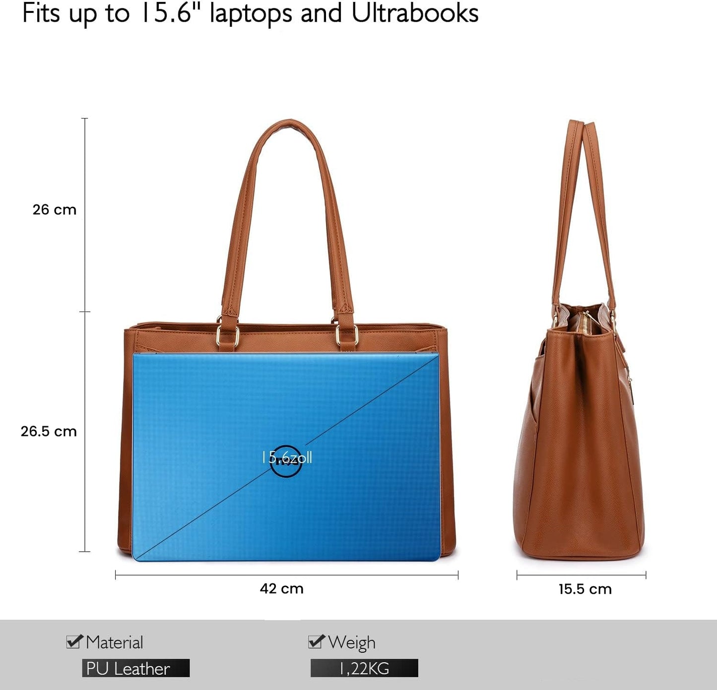 Laptop Bag – 15.6" - Alexa - Brown