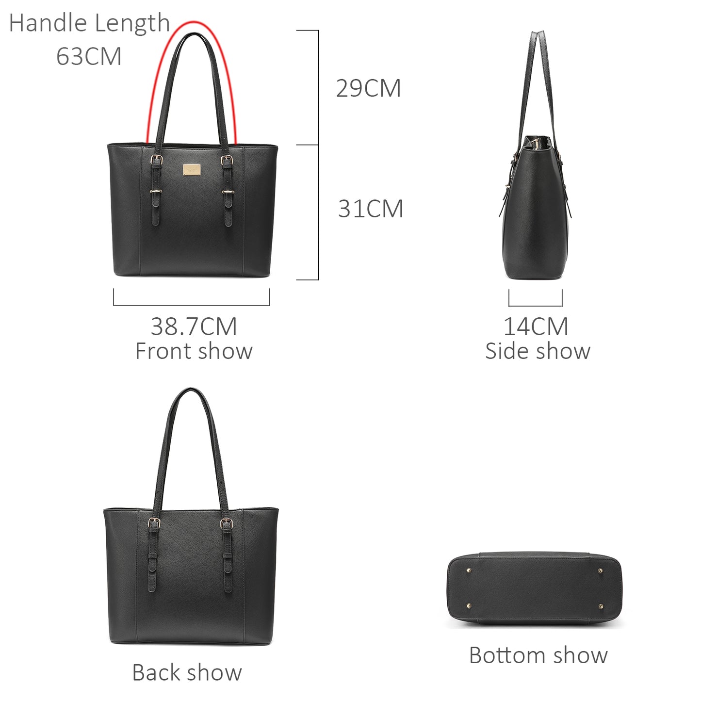 Laptop Bag - 15.6" - Tana - Black shop at Stylingo.co.za