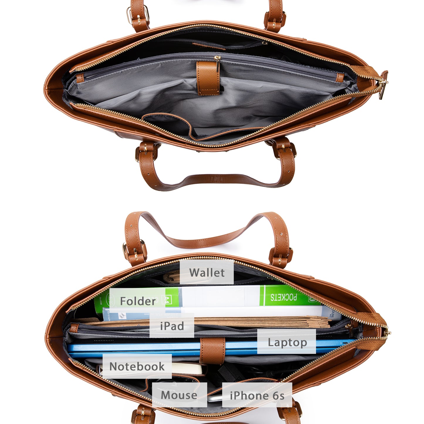 Laptop Bag - 15.6" - Tana - Brown shop at Stylingo.co.za