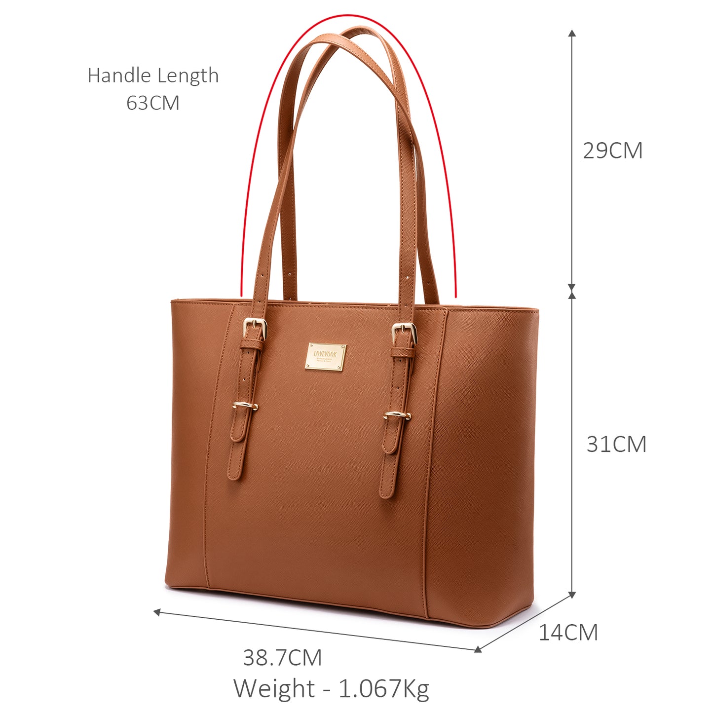 Laptop Bag - 15.6" - Tana - Brown shop at Stylingo.co.za