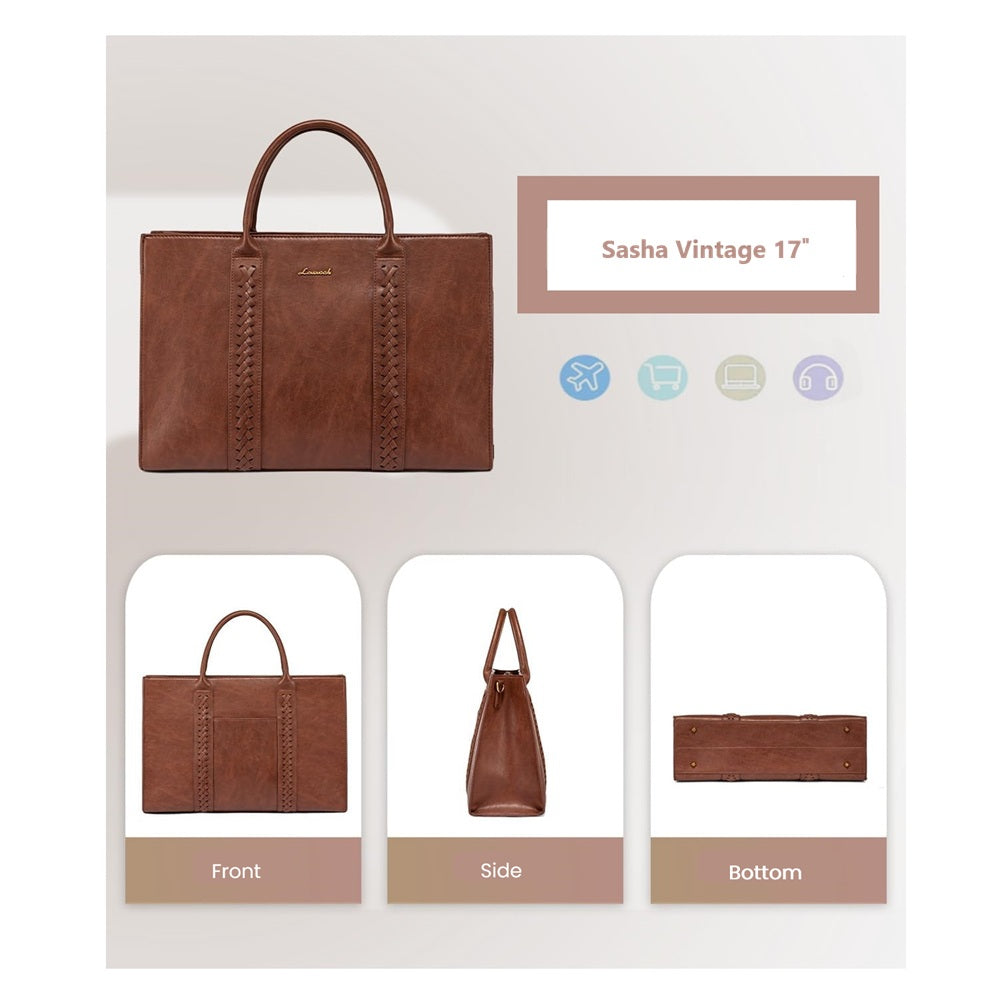 Laptop Bag - 17" - Sasha - Brown