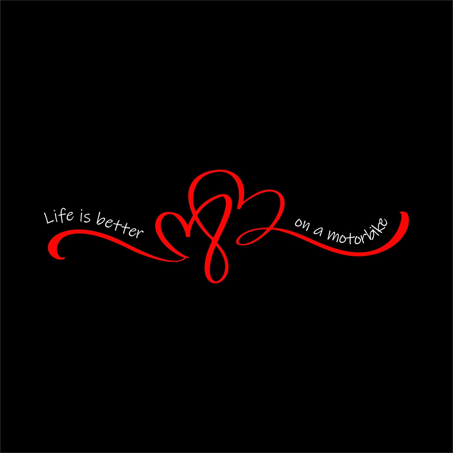 Ladies T-Shirt - Short Sleeve - Life is better on a motorbike - Black