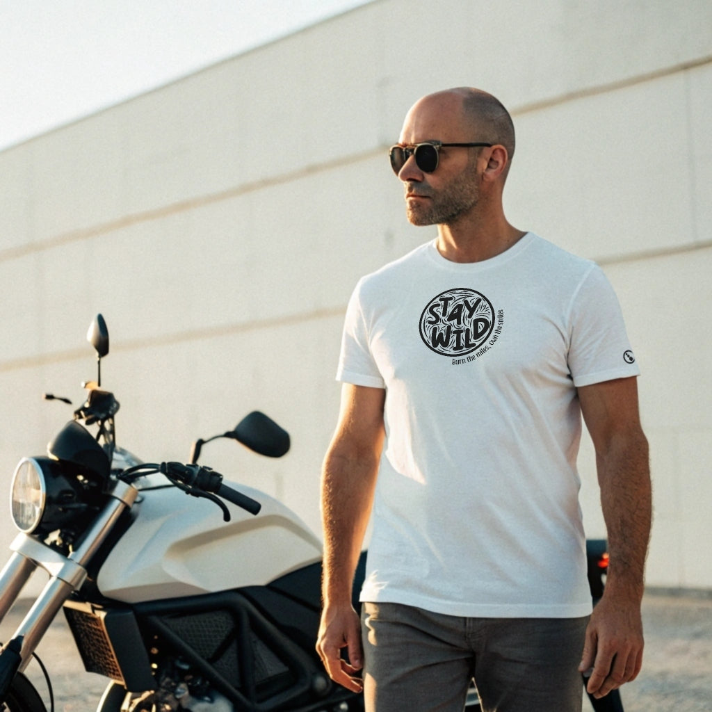 Men's T-Shirt - Short Sleeve - Stay Wild - White