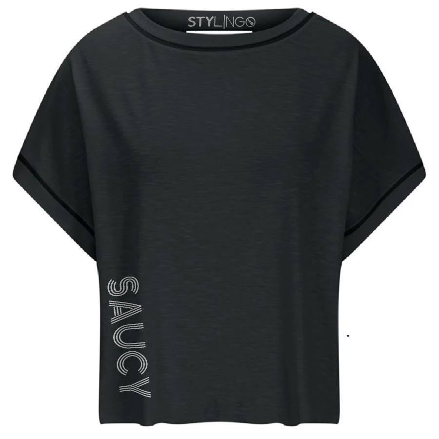 Keyhole Top - Saucy - Black