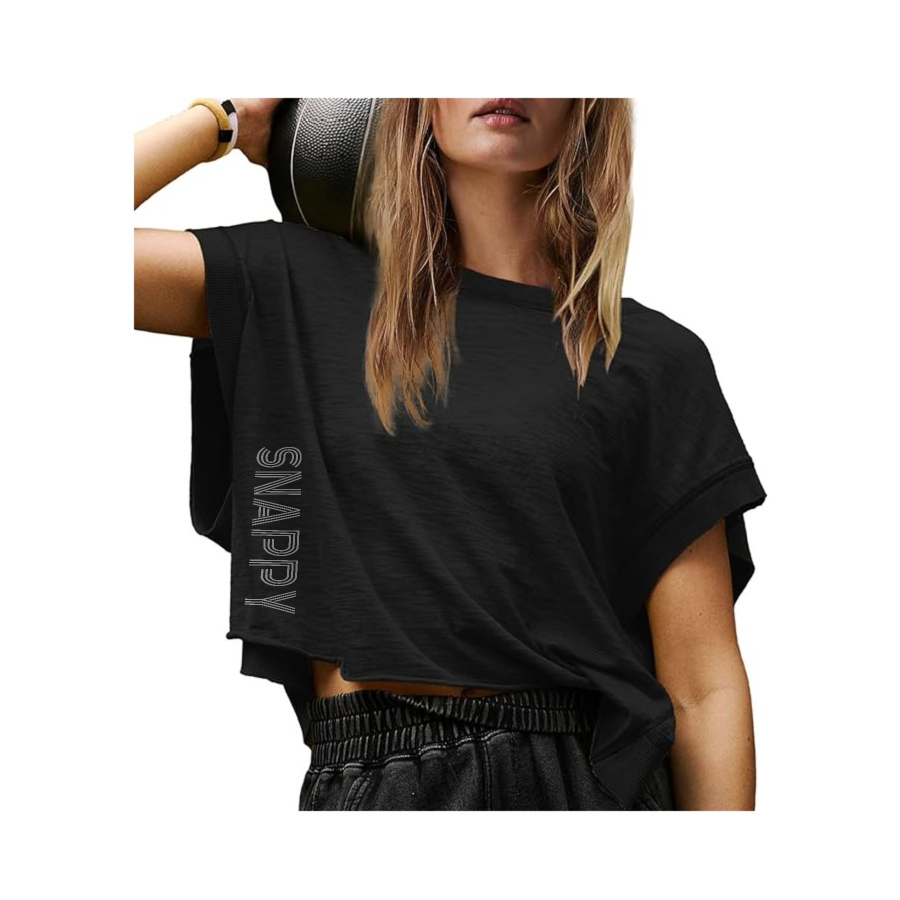 Keyhole Top - Snappy - Black