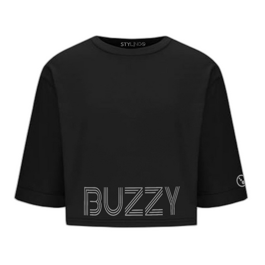 Crop Top - Buzzy - Black