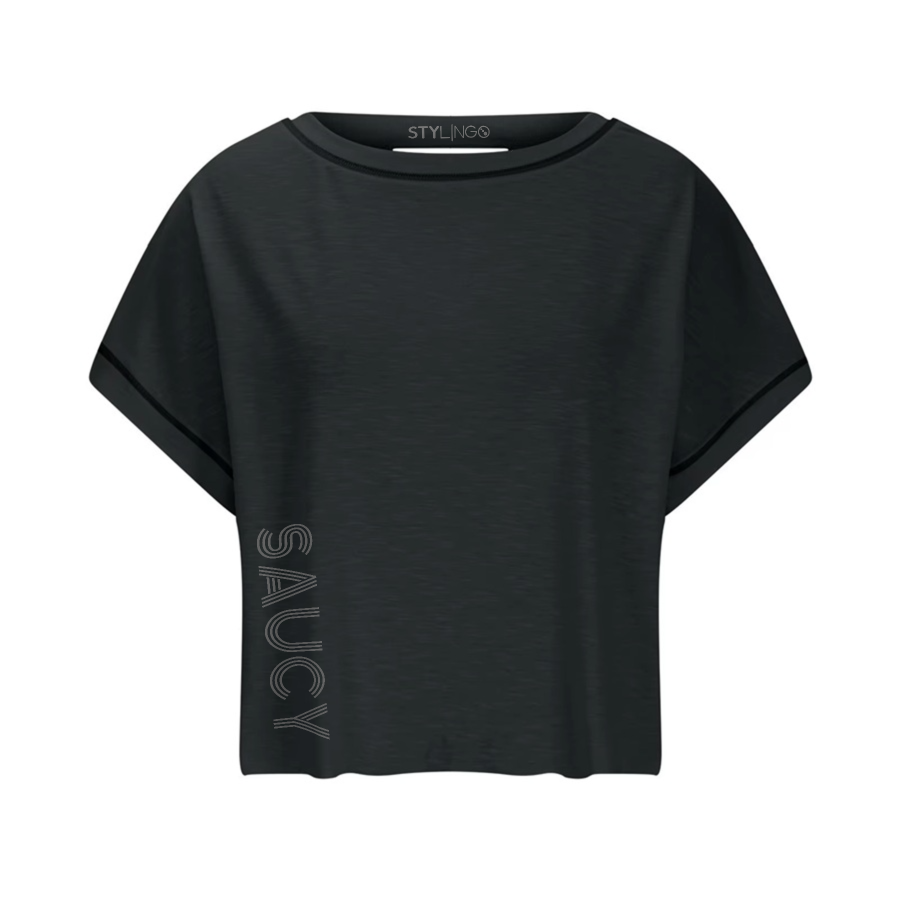 Keyhole Top - Saucy - Black