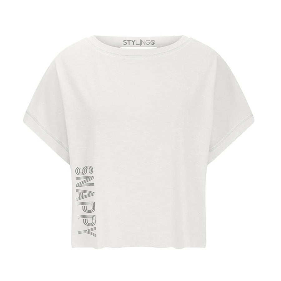 Keyhole Top - Snappy - White