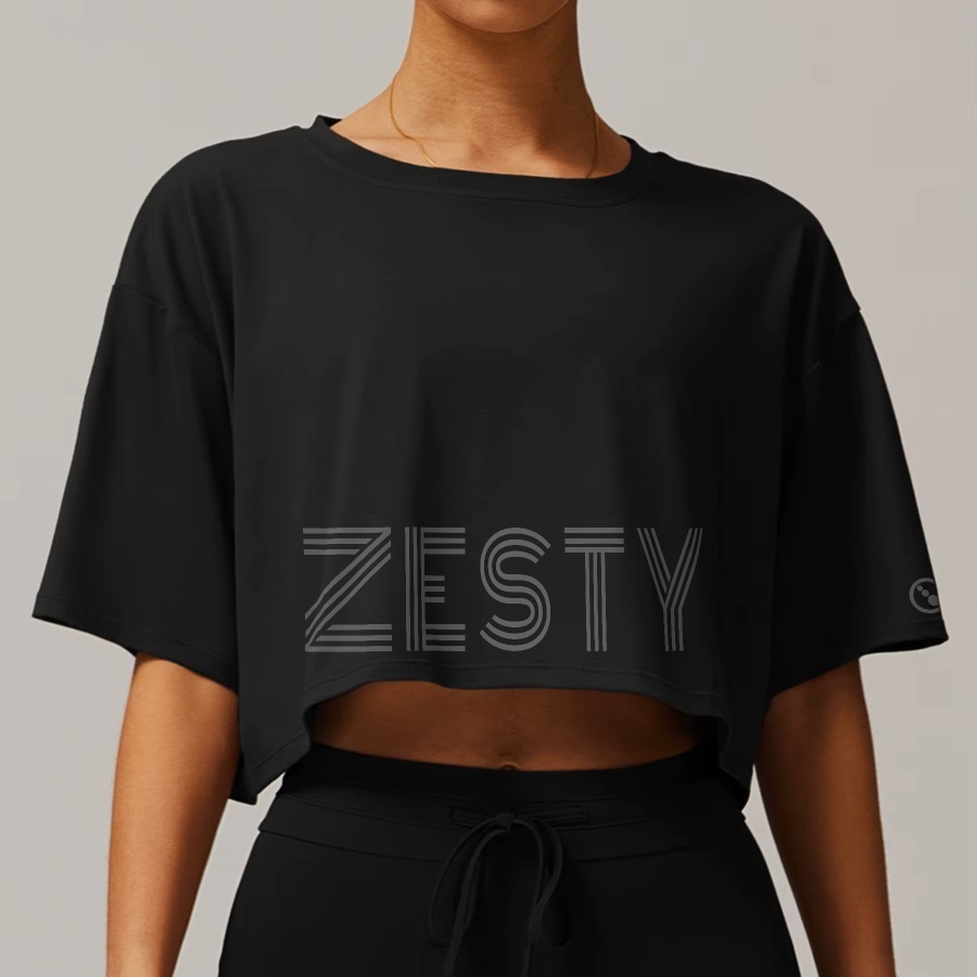 Crop Top - Zesty - Black