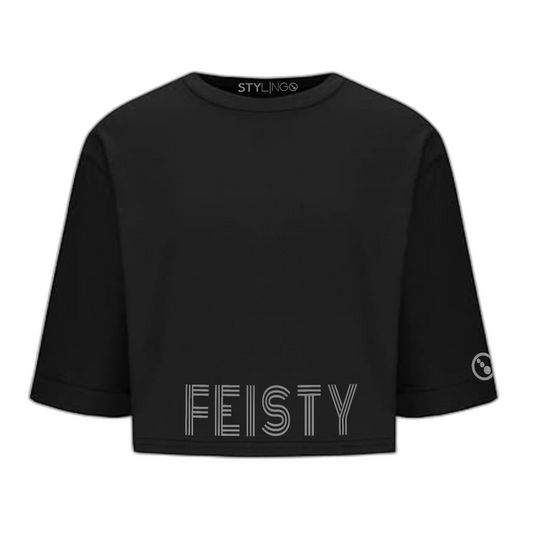 Crop Top - Feisty - Black