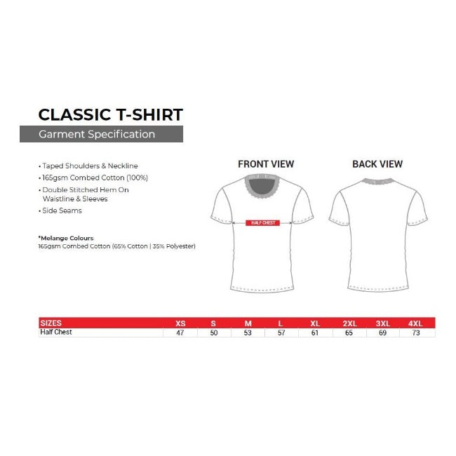 Biker T-Shirt - Mens - Short Sleeve - Ride The Line - White