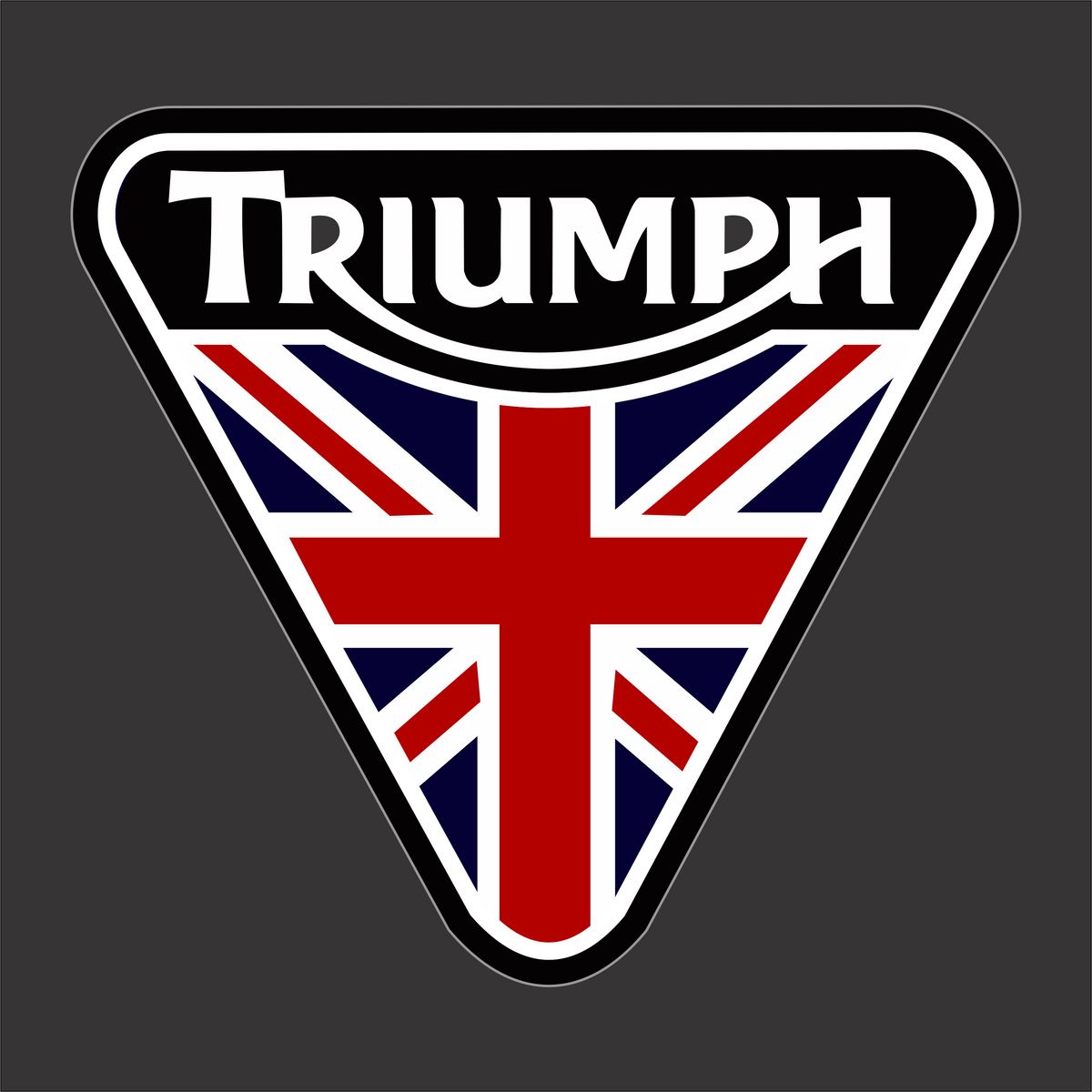 Triumph T-shirt artwork featuring a bold classic motorcycle-inspired graphic design.