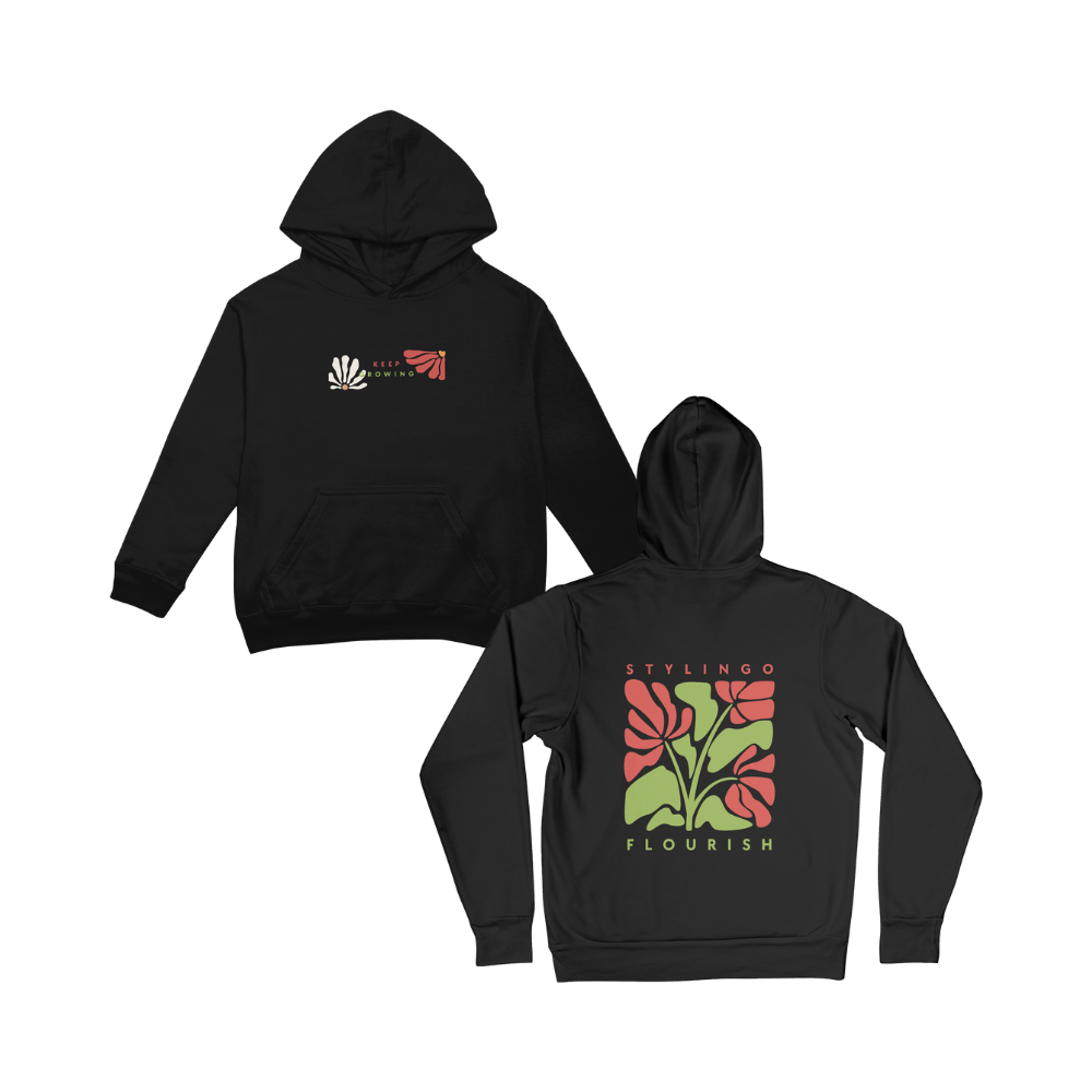 Flourish Hoodie - Keep Growing - Black