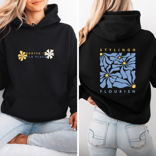 Flourish Hoodie - Rooted in Wild Places - Black