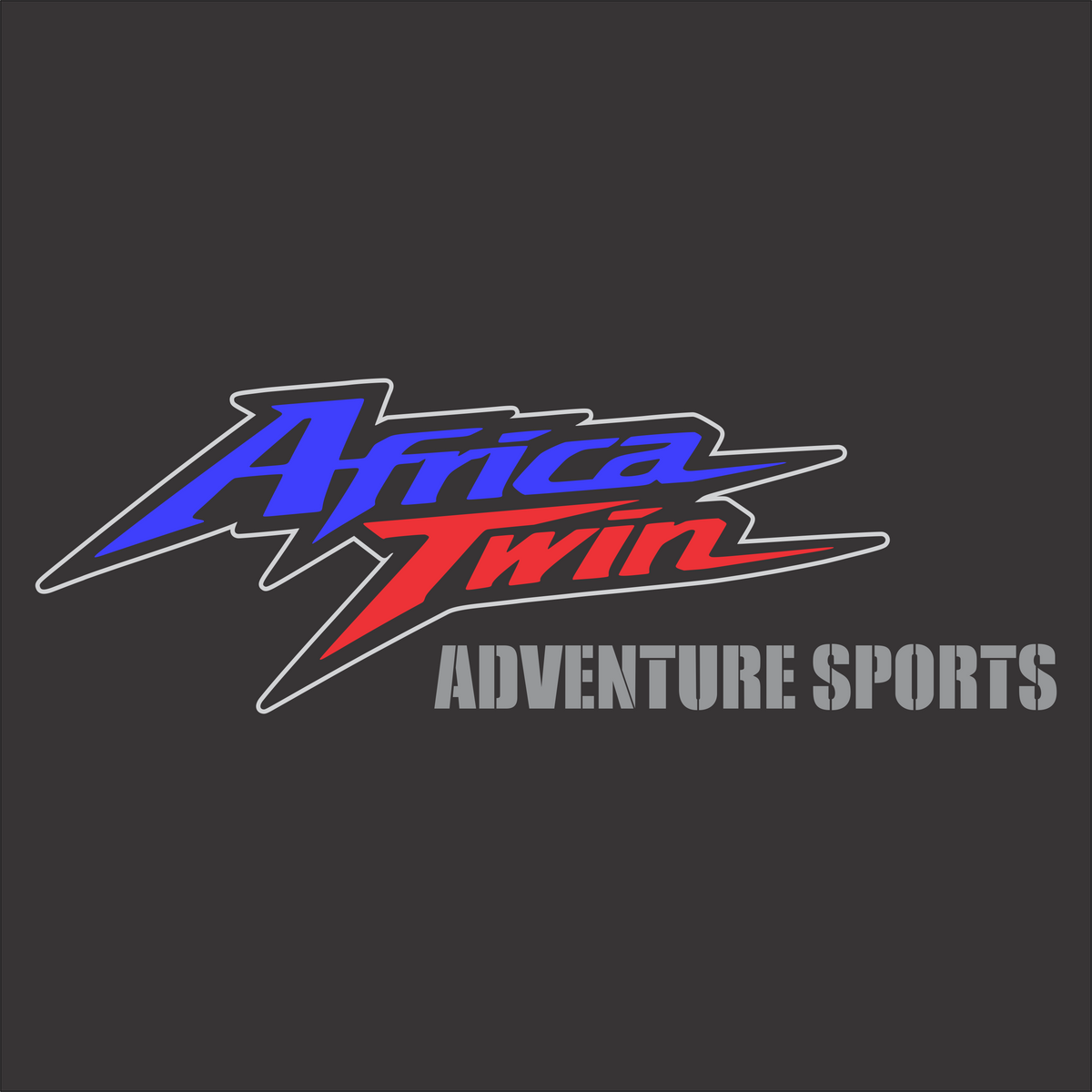 Africa Twin Adventure T-shirt artwork featuring a bold adventure motorcycle-inspired graphic design.