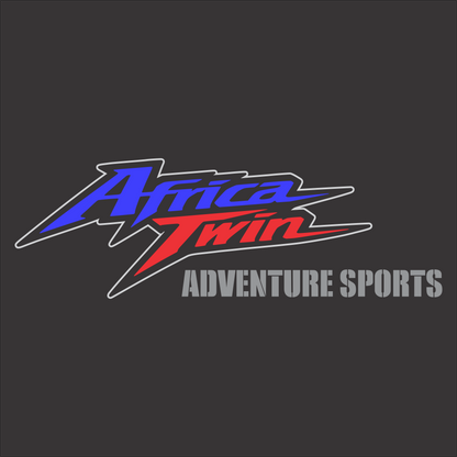 Africa Twin Adventure T-shirt artwork featuring a bold adventure motorcycle-inspired graphic design.