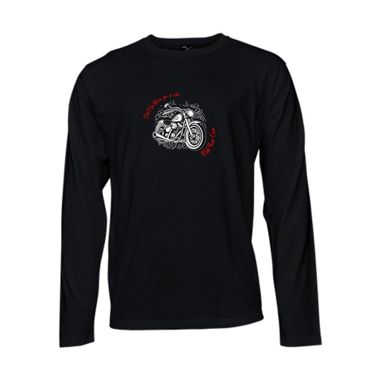 Ladies T-Shirt - Long Sleeve - Don't Be Taken For A RIde - Black