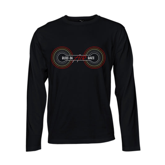 Ladies T-Shirt - Long Sleeve - Built-in Air Bags - Black