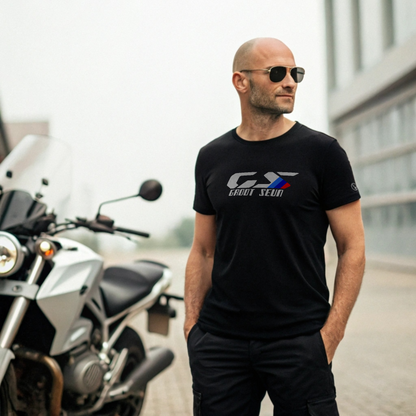 Biker T-Shirt - Mens - Short Sleeve - Groot Seun - Black