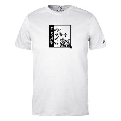 Men's T-Shirt - Short Sleeve - FEAR - White