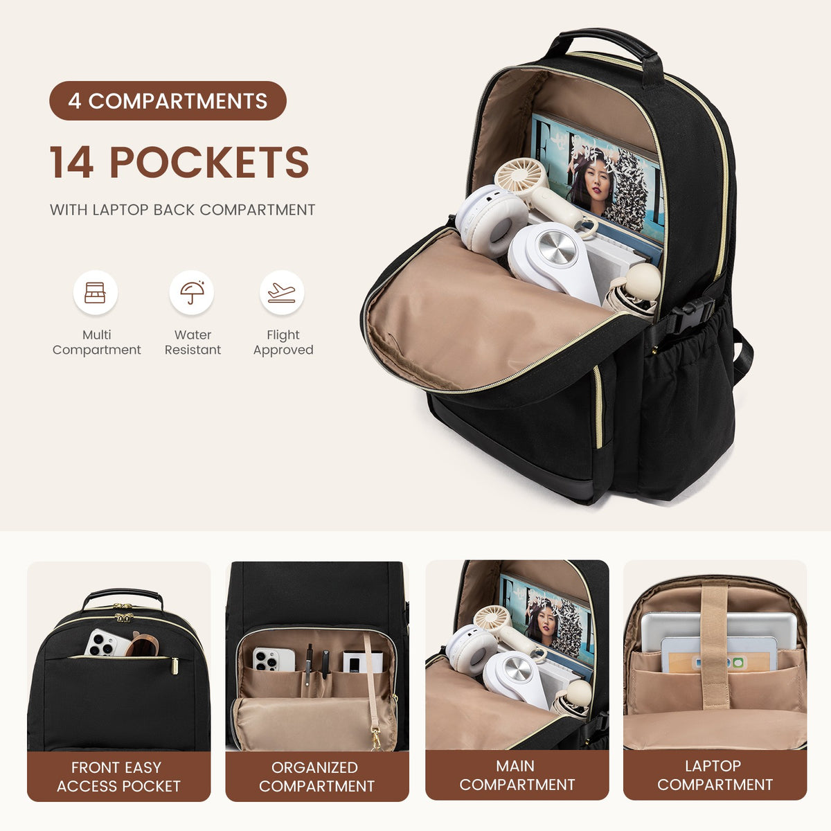 Black Laptop Backpack