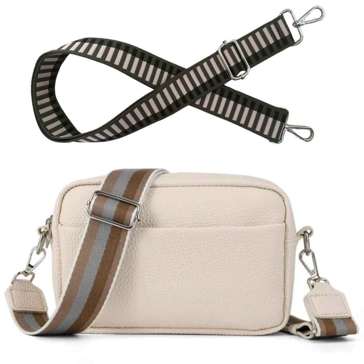 Crossbody Bag with 2 StrapsCross Body - Riley - Beige - Includes two Removal Straps shop at  Stylingo.co.za