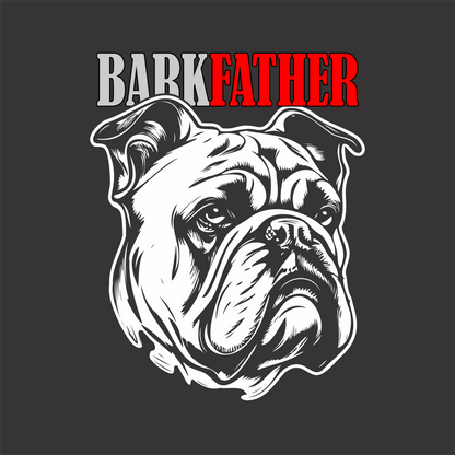 Barkfather T-shirt artwork featuring a playful dog-inspired graphic design.