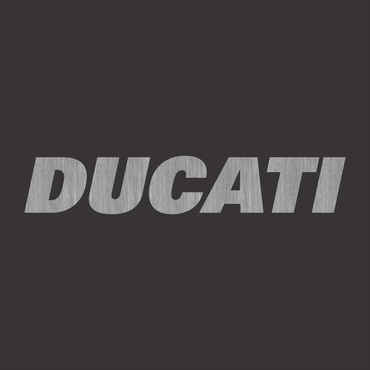 Ducati Silver T-shirt artwork featuring a bold motorcycle-inspired graphic design.