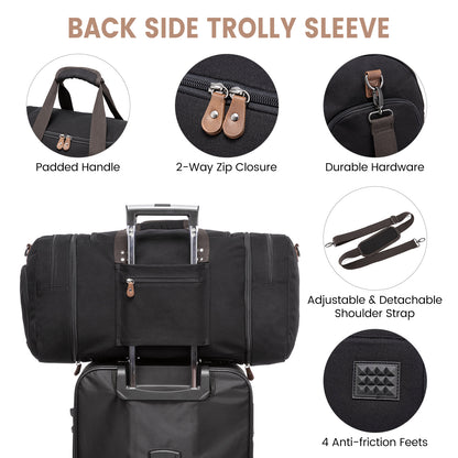 Duffel Bag - Expandable - Jodie - With Toiletry Bag - Black shop at Stylingo.co.za