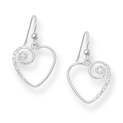 Heart Swirl Earrings