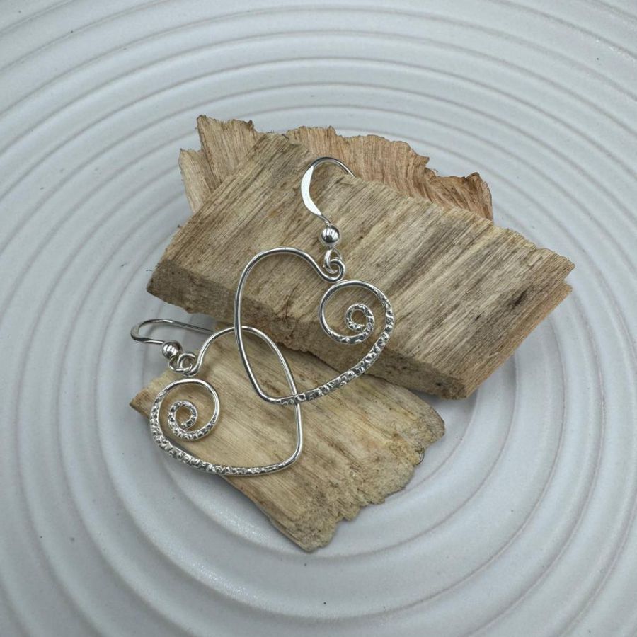 Heart Swirl Earrings