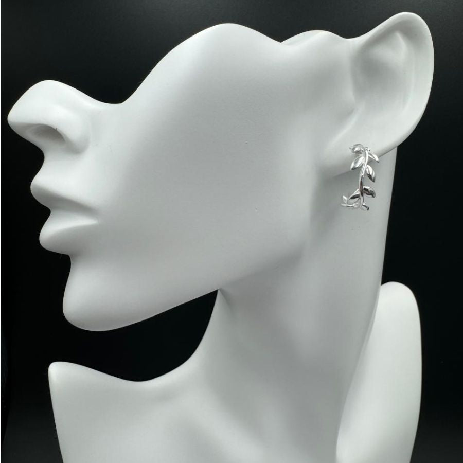 Lea Leaf Hoop Earrings