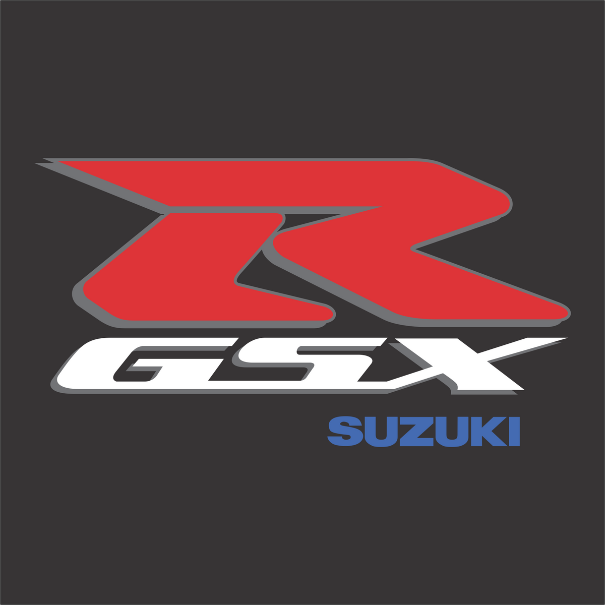 GSX-R Suzuki T-shirt artwork featuring a bold sport motorcycle-inspired graphic design.