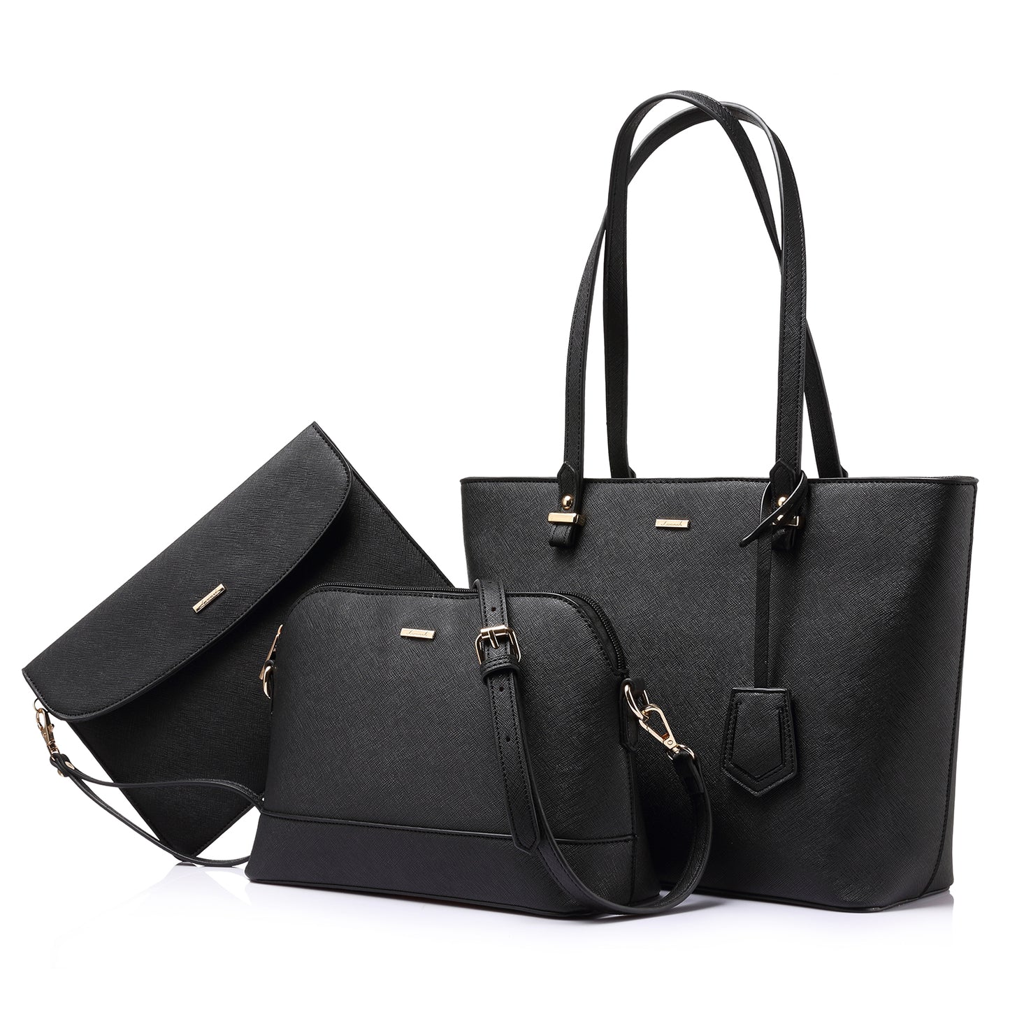 Handbag Trio Set - Calista - Black  shop at Stylingo.co.za