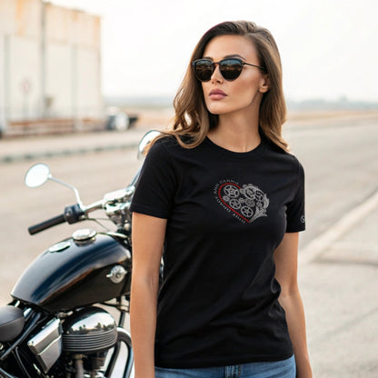 Ladies T-Shirt - Short Sleeve - Grit, Grace and Gears - Black