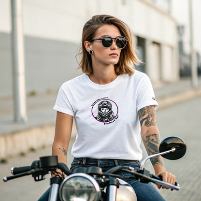 Ladies T-Shirt - Short Sleeve - I ride like a girl - White