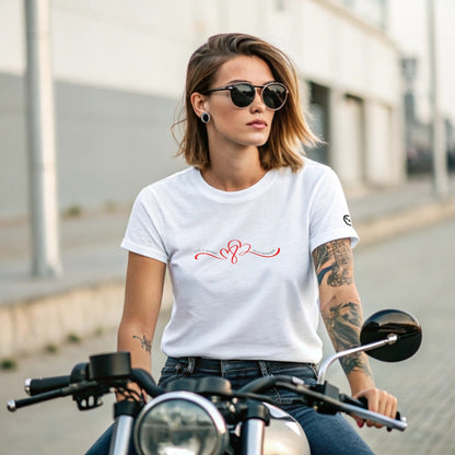 Ladies T-Shirt - Short Sleeve - Life is better on a motorbike - White