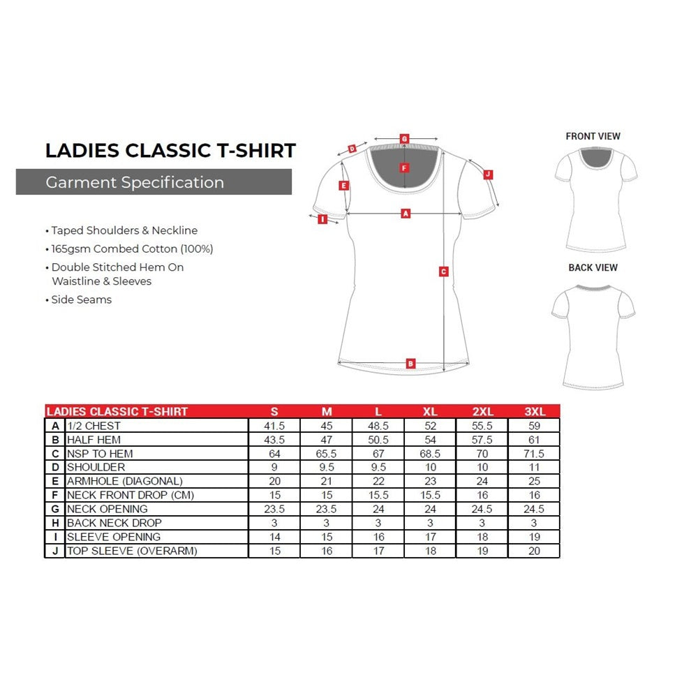 Ladies T-Shirt - Short Sleeve - Built-in Air Bags - White