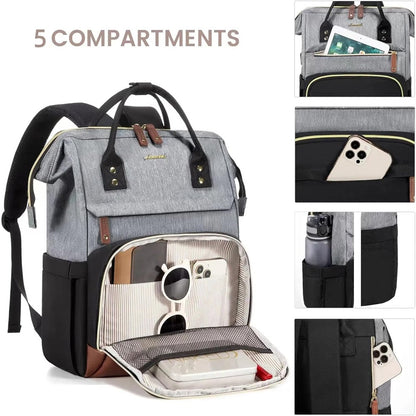 Laptop Backpack - 15.6 inch - Groover - Black & Grey