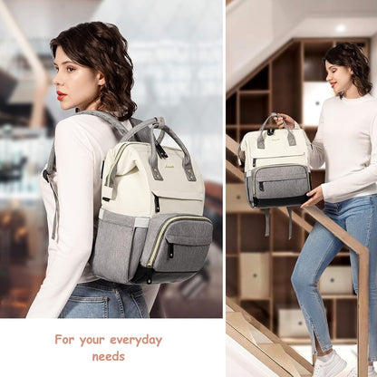 Laptop Backpack - 15.6 inch - Groover - Grey & Cream