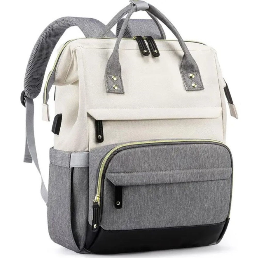 Laptop Backpack - 15.6 inch - Groover - Grey & Cream