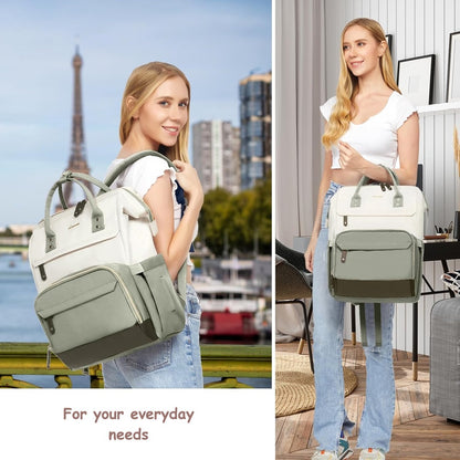 Laptop Backpack - 15.6 inch - Groover - Sage & Cream