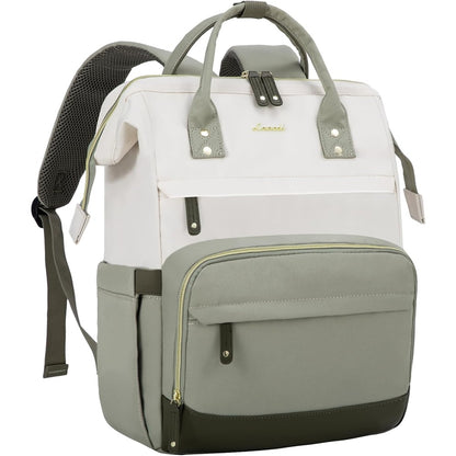 Laptop Backpack - 15.6 inch - Groover - Sage & Cream