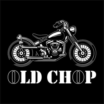 Biker T-Shirt - Mens - Short Sleeve - Old Chop - Black